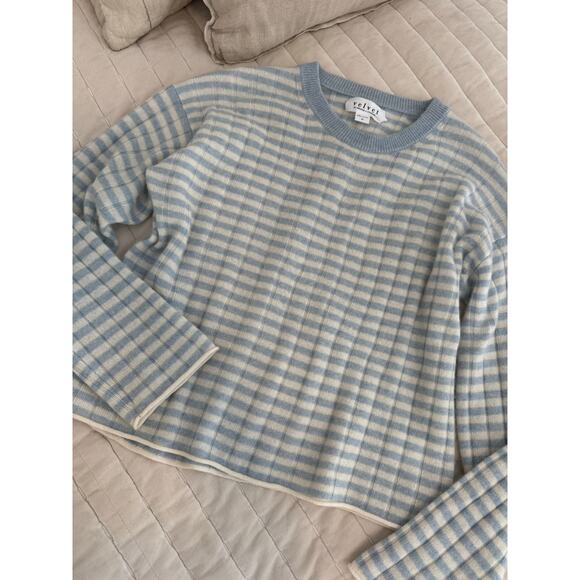 velvet by Graham and Spencer striped cashmere sweater - Picture 4 of 7